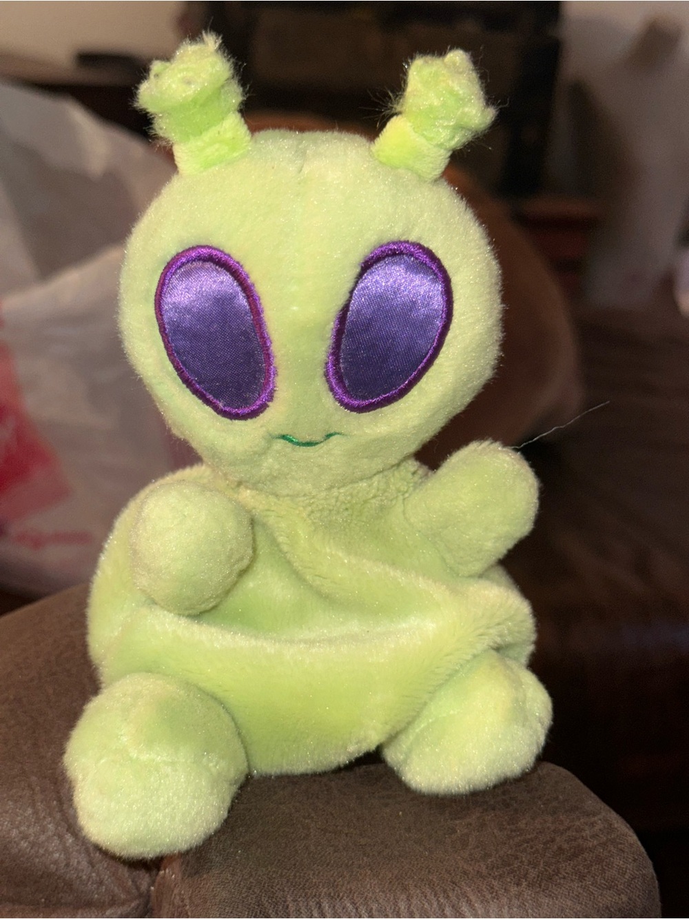 Palm Pals Aurora Ross the Alien Neon Green Alien Plush Stuff Toy